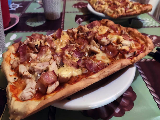 istock Bake homemade pizza hot from oven 1413282754