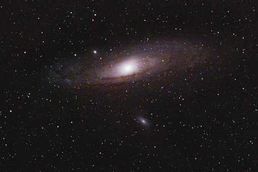 Andromeda galaxy captured by Canon 90D DSLR and Samyang 135mm f2.0 lens.