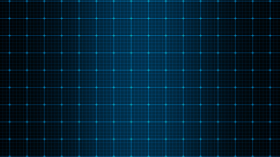 Blueprint background. Blue paper with grid pattern. Graph paper sheet for drawing.