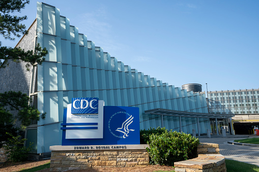 Atlanta, GA, USA - June 15, 2022: Exterior view of the David J. Sencer CDC Museum at the Edward R. Roybal campus, the headquarters of the Centers for Disease Control and Prevention (CDC) in Atlanta, Georgia. CDC is the national public health agency of the United States, under the Department of Health and Human Services (HHS).