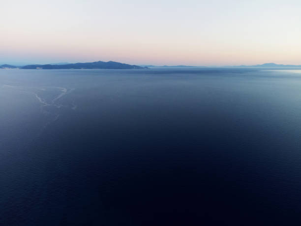 istock Aerial seascape view on dusk time 1413291475