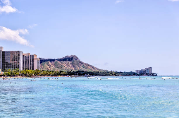 istock Beach activity seen from offshore in Waikiki 1413298516