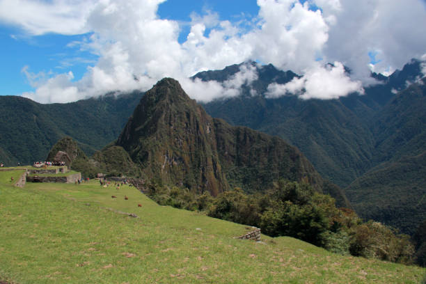 machu picchu, ancienne ville inca, l’un des trésors les plus précieux du pérou. signifie vieille montagne, une destination touristique considérée comme l’une des sept nouvelles merveilles du monde moderne et un site du patrimoine mondial - new seven wonders of the world photos et images de collection
