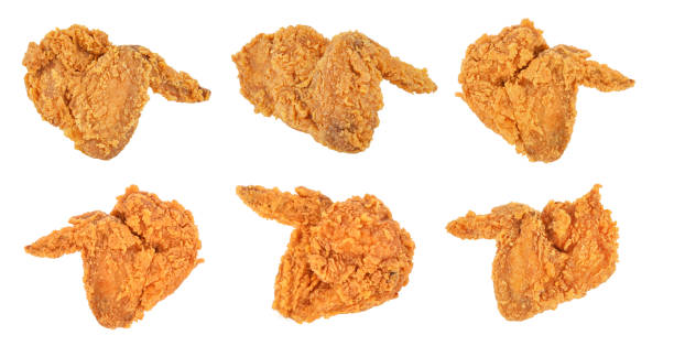 istock Fried chicken wings isolated on white 1413303288