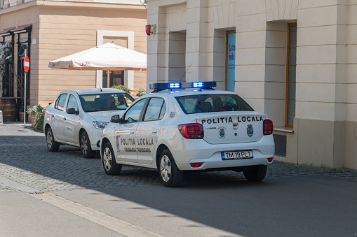 Timisoara, Romania - June 8, 2022: Car of Timisoara primary local police.