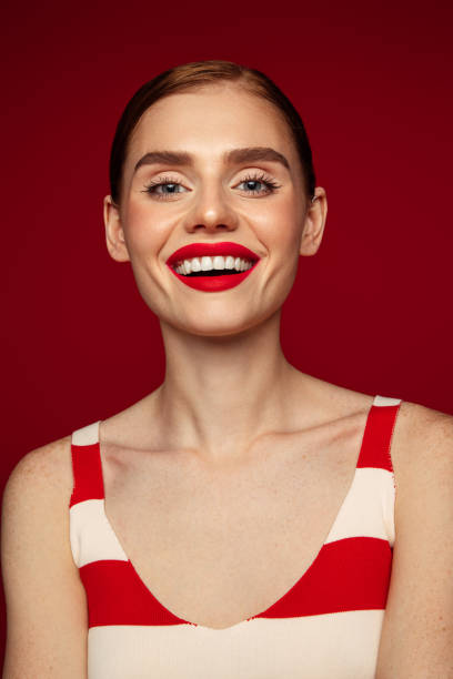 istock Beautiful emotional woman with bright make-up 1413307737