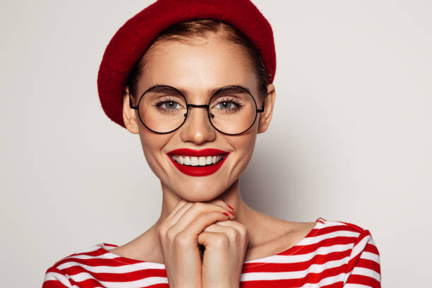 istock Beautiful emotional woman with bright make-up 1413307750