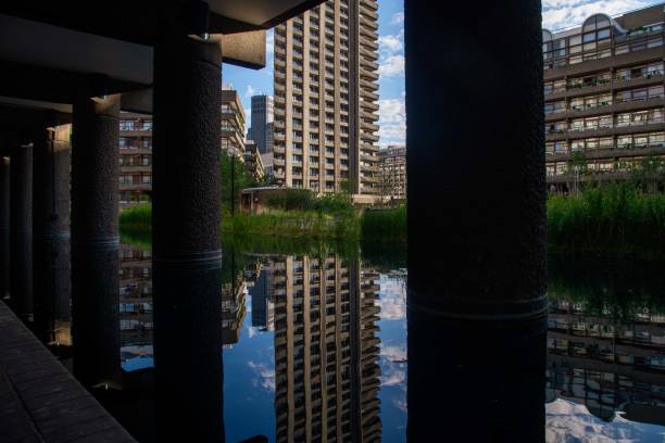 istock Reflections over the water in Barbican Center 1413311958