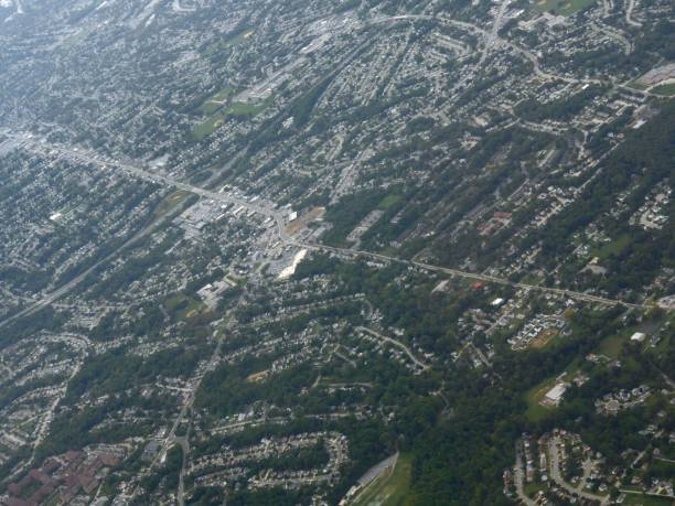 istock Wide aerial, slanting shot over Baltimore, Maryland. 1413313414