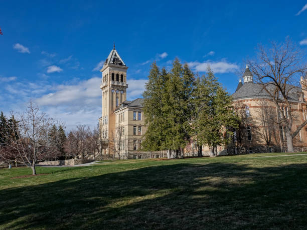 Historic Old Main. Utah State University campus, Logan, Utah. Historic Old Main. Utah State University campus, Logan, Utah. utah state university stock pictures, royalty-free photos & images