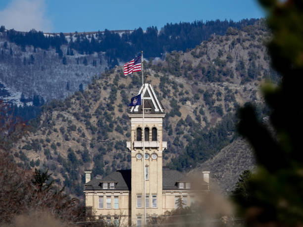 Historic Old Main. Utah State University campus, Logan, Utah. Historic Old Main. Utah State University campus, Logan, Utah. utah state university stock pictures, royalty-free photos & images