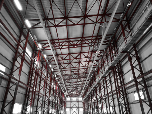 istock Framework of industrial warehouse or hangar 1413318983
