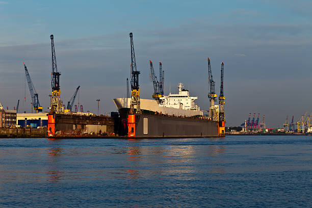 istock Hamburg harbour at sunrise 141332055