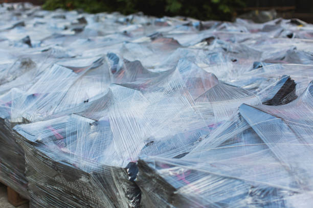 istock Film for packing materials. Recycling of rubber and plastic. Processing plant. 1413322611