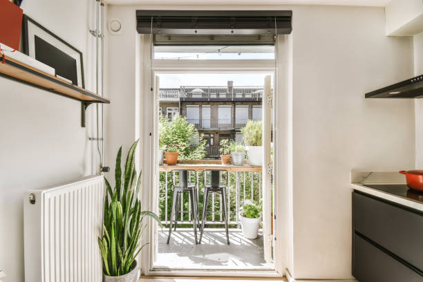 istock Balcony in modern house 1413336924