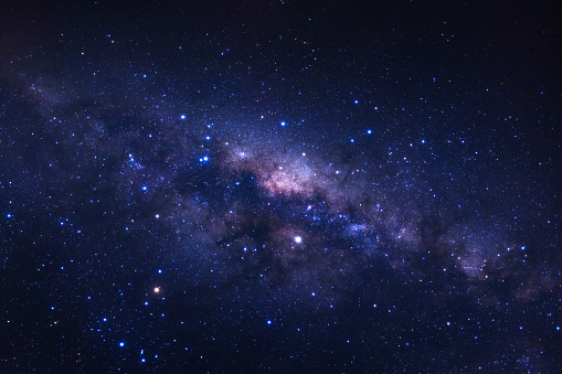 Milky way galaxy with stars and space dust in the universe