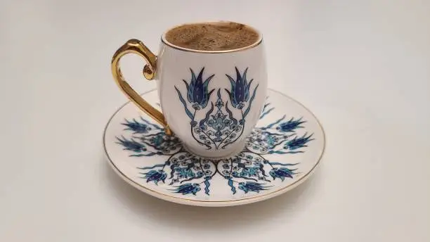 turkish coffee with tulip gold rim coffee porcelain cup