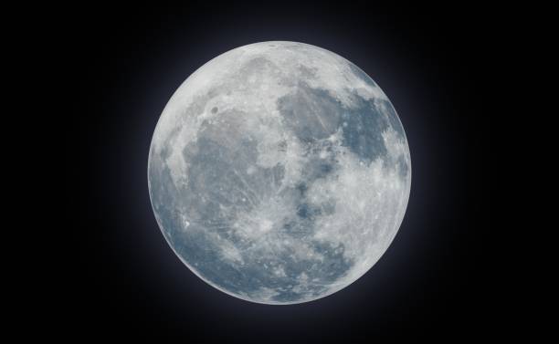 istock Super moon shine wonderful with back background. 3D rendering. 1413358979