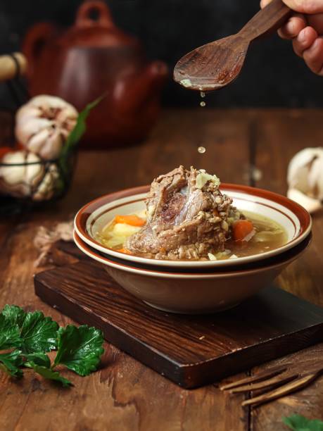 istock rib soup served on a soup bowl 1413360668