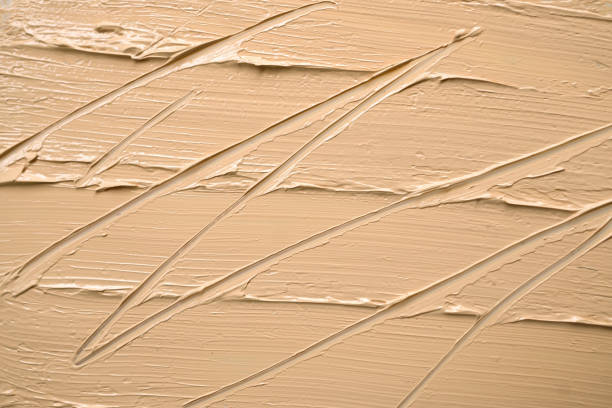 istock Close up of smear foundation texture background. 1413361747