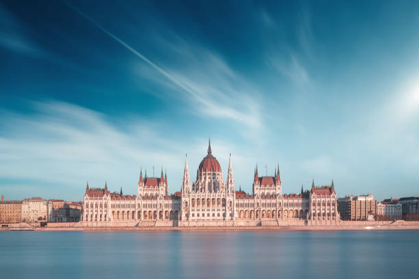 Hungarian Parliament Building in Budapest stock photo