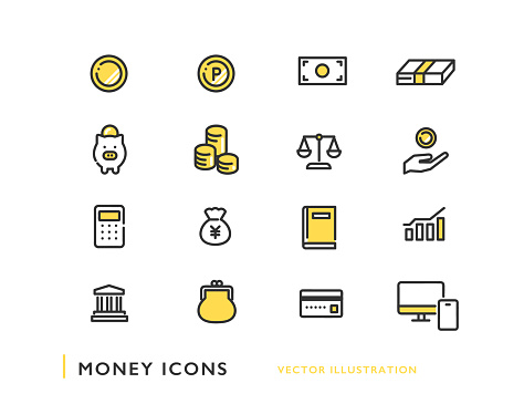 set of money icon.