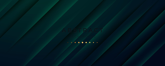 Abstract dark green gradient geometric papercut background. Modern futuristic background . Can be use for landing page, book covers, brochures, flyers, magazines, any brandings, banners, headers, presentations, and wallpaper backgrounds