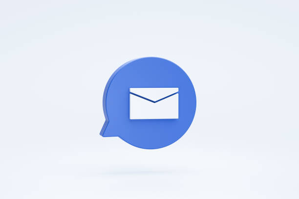 istock Message envelope new message notification new contact 3d icon on bubble speech chat 1413372137