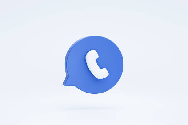 istock Phone or telephone information support contact help chatting 3d icon on bubble speech chat 1413372152