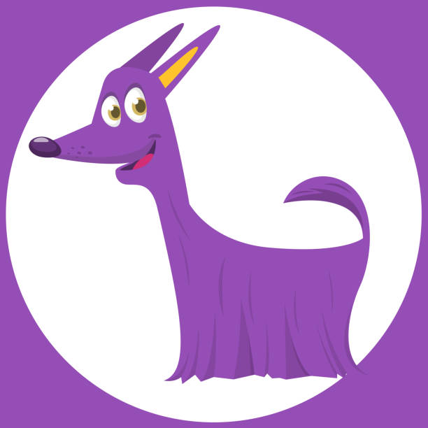Cute cartoon funny dog. Vector illustration Cute cartoon funny dog. Vector illustration isolated cartoon basset hound walking stock illustrations