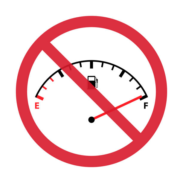 istock Fuel car indicator icon, gauge petrol automobile meter symbol, control sign vector illustration 1413377019