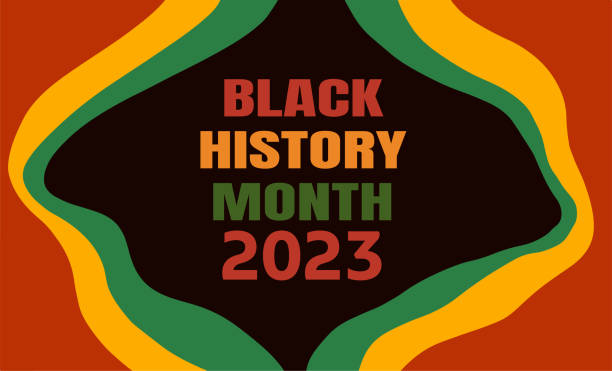 Black history month 2023 banner with African American flag colored ribbons background. Vector design for USA ethnic heritage holiday celebration. Invitation, flyer design. Black history month 2023 banner with African American flag colored ribbons background. Vector design for USA ethnic heritage holiday celebration. Invitation, flyer design. black history month 2023 stock illustrations