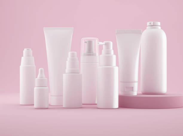 Natural cosmetics products, white mockup
