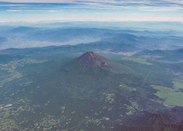 istock Mt. Fuji in summer from the clear sky 1413386091