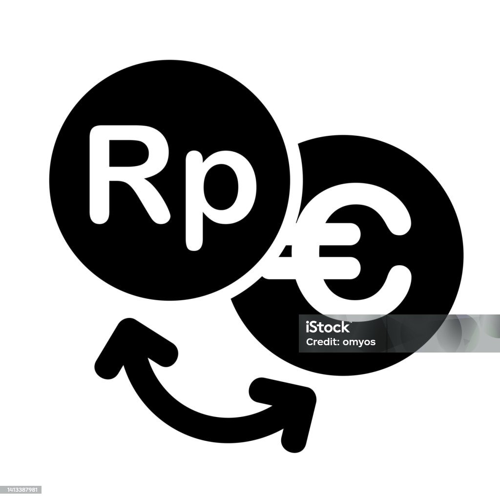 Euro To Rp Simple Vector Conversion Between Rupiah And Euro Stock Illustration ...