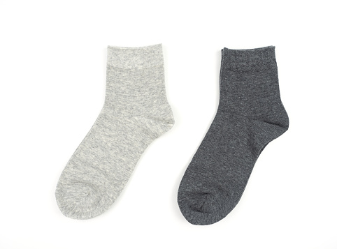 Men's Socks on White Background