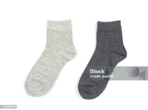 Mens Socks On White Background Stock Photo - Download Image Now - Sock, Cut Out, White Background