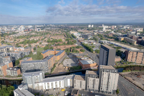 istock Manchester City Centre Drone Aerial View Above Building Work Skyline Construction Blue Sky Summer Beetham Tower Apartments Estate Agent 2022 1413395339