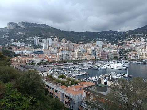 view of the port of the Principality of Monaco