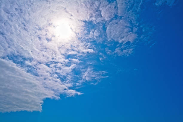 cloud and sun flare gamma lights with illuminated for copy space background and inspiration