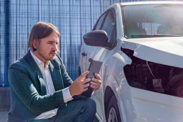 istock Photographing Car After A Traffic Accident 1413407862