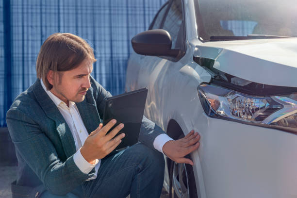 istock Car Control After A Traffic Accident 1413407863