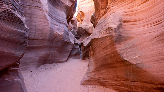 The beautiful landscape of Lower Antelope Canyon on Navajo Tribal Reservation, Arizona, USA.