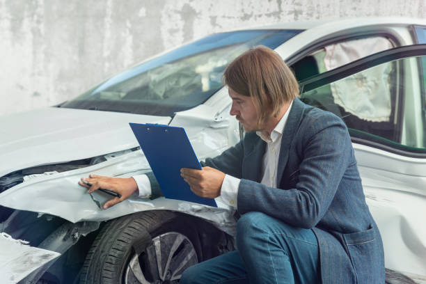 istock Traffic Accident Form Filling 1413408328
