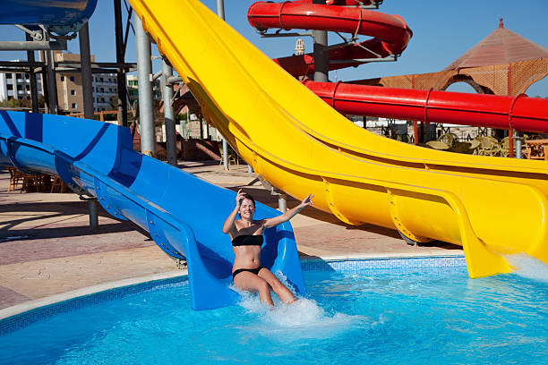 istock girl sliding at aquapark 141340899