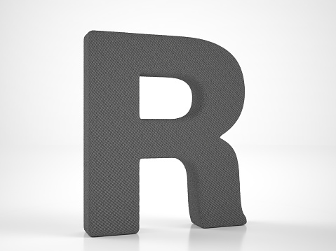 Knitted letter R