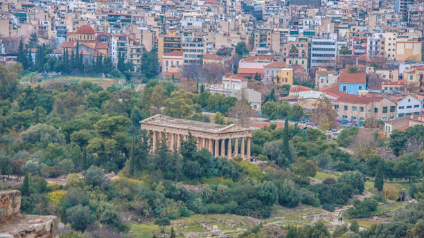 istock Panoramic view of Athens city in Greece 1413410834