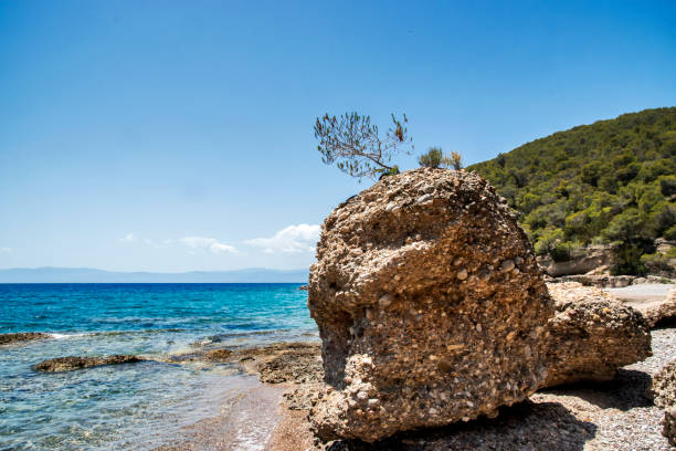 istock Rocky shore of sea bay 1413418148