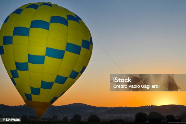 Hot Air Balloon Over The Dawn Of Pantalla Stock Photo - Download Image Now - Adventure, Air Vehicle, Beauty
