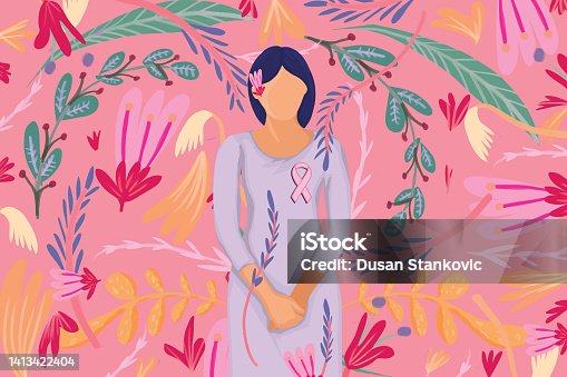 istock Poster for breast cancer awareness month 1413422404